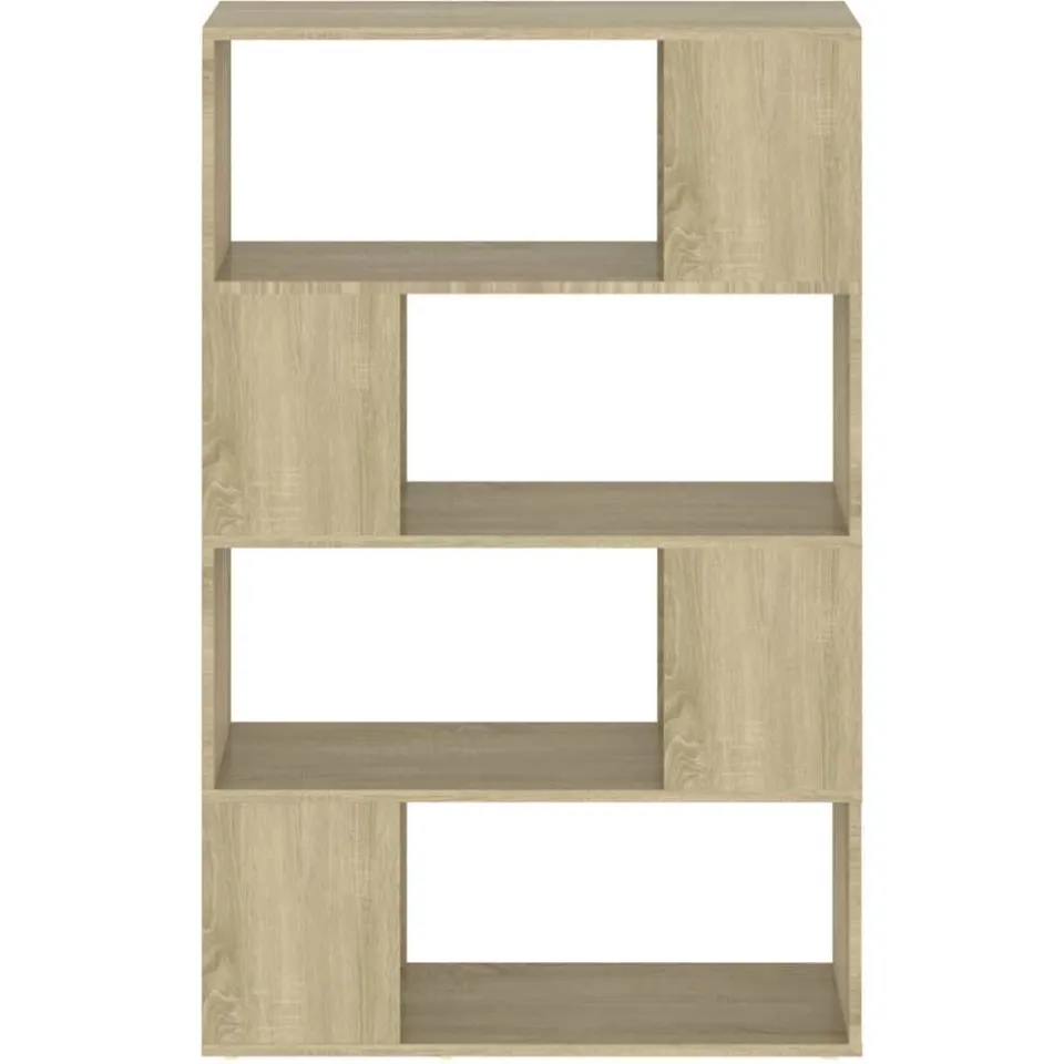 vidaXL Boekenkast/kamerscherm 80x24x124,5 cm bewerkt hout sonoma eiken, foto 4