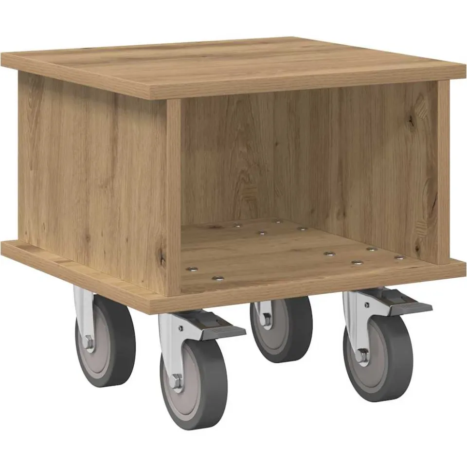 vidaXL TV-standaard 37 x 35 x 35 cm Artisan Eiken Bewerkt hout, foto 3