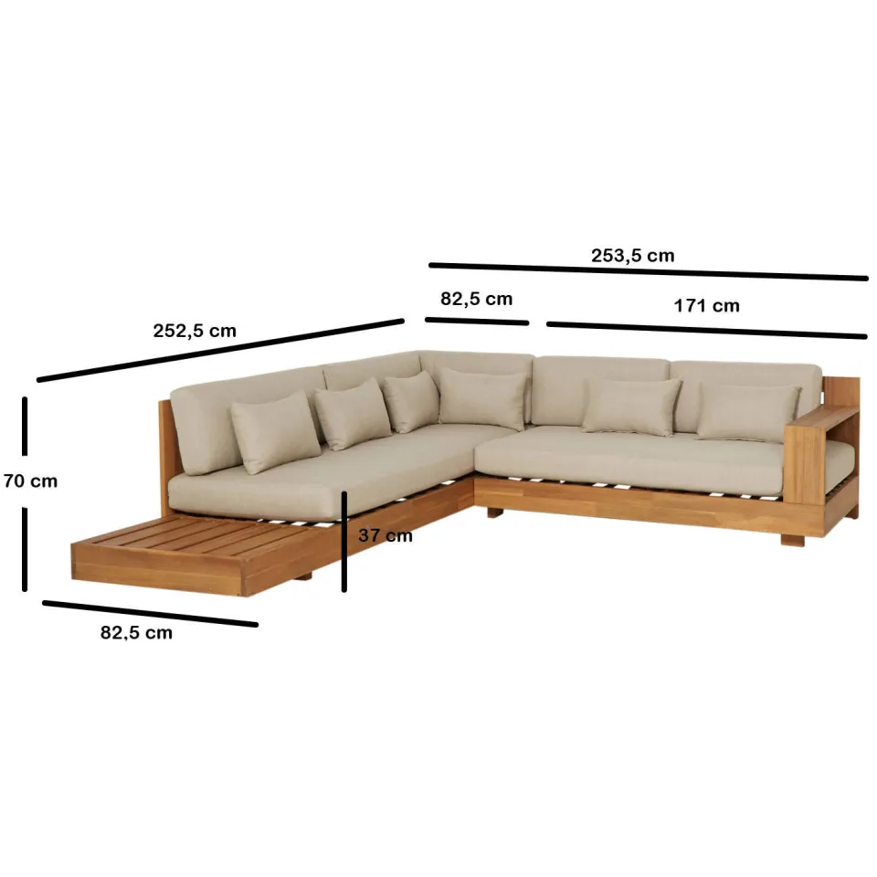 NOUS Garden Belmonte deluxe loungeset beige Beige/ zand