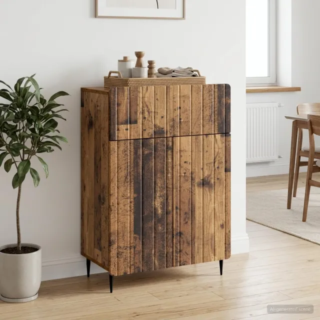 vidaXL Dressoir Oud hout 66 x 34,5 x 92 cm Bewerkt hout Bruin