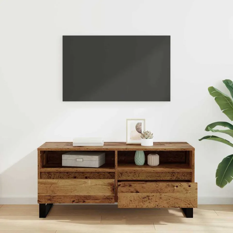 vidaXL TV-kast Oud Hout 100 x 34,5 x 44,5 cm Gemonteerd hout en ijzer bruin, foto 4