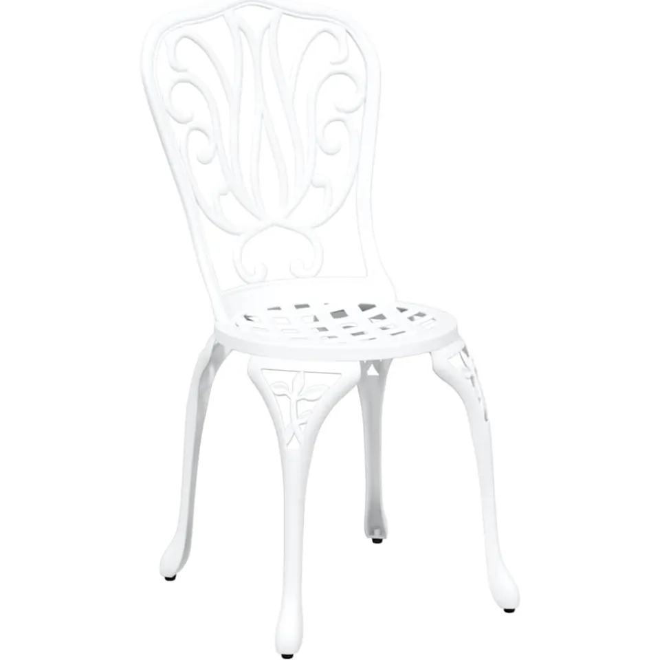 vidaXL Tuin Bistro Set 3 st Wit Aluminium, foto 3