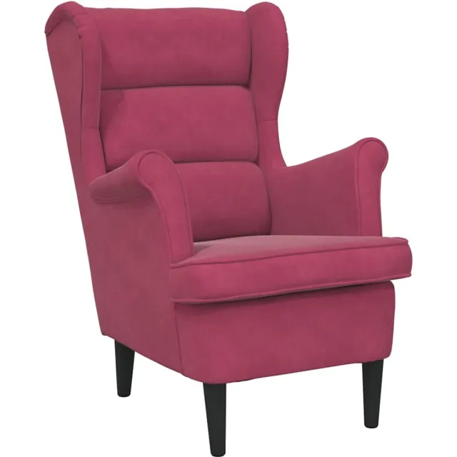 vidaXL Fauteuil - fluweel - wijnrood