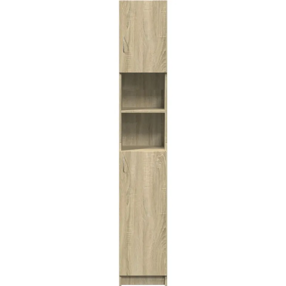 vidaXL Badkamerkast 32x25,5x190 cm spaanplaat sonoma eikenkleurig Bruin