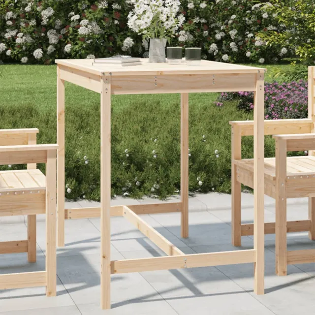 vidaXL Tuintafel 121x82,5x110 cm massief grenenhout bruin, foto 2