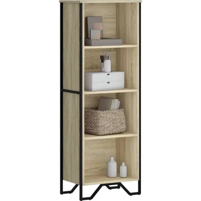 vidaXL Boekenkast 50x31x137,5 cm bewerkt hout sonoma eikenkleurig Bruin