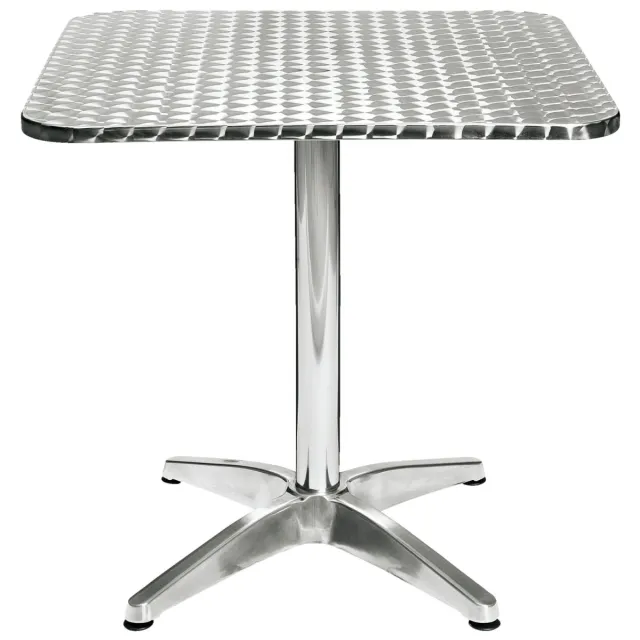 PULSIVA Terrastafel Limona vierkant; 70x70x70 cm (LxBxH); zilver; vierkant