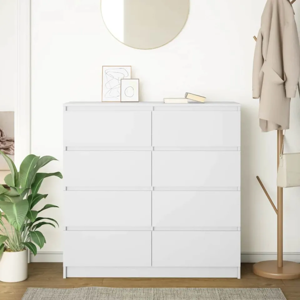 vidaXL Dressoir 100x35x99 cm bewerkt hout wit, foto 3