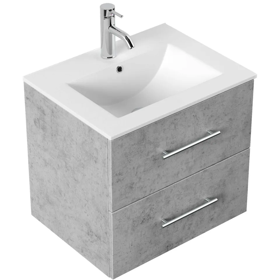 Wastafelkast Odin Beton 60 cm grijs, foto 3