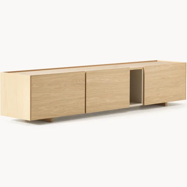 Westwing Collection Houten tv-meubel Larsen Beige