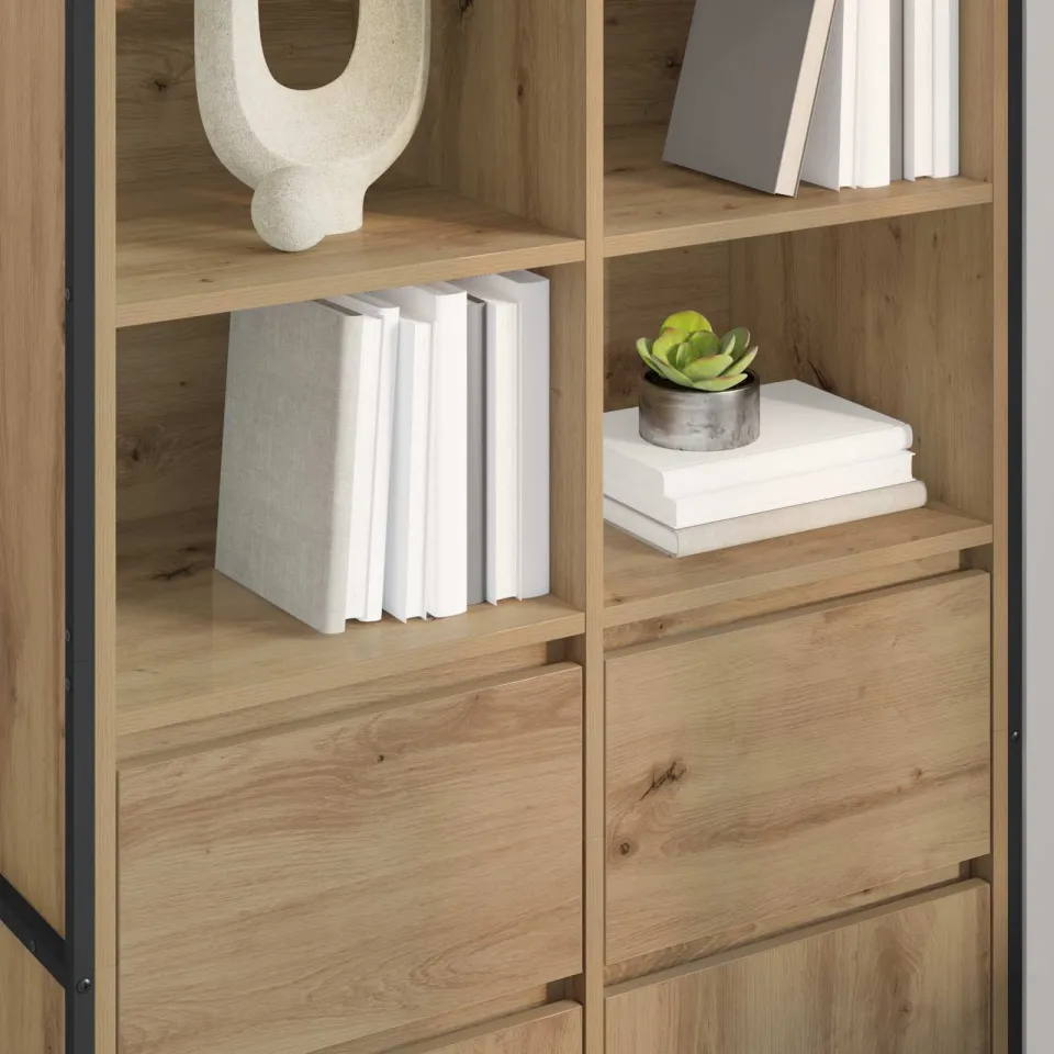 vidaXL Dressoir Ambachtelijk eiken 81 x 36 x 150.5 cm Bewerkt hout, foto 3