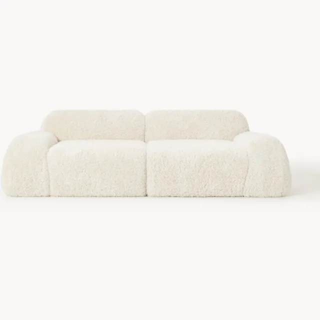 Westwing Collection Modulaire teddy bank Wolke (3-zits) Wit