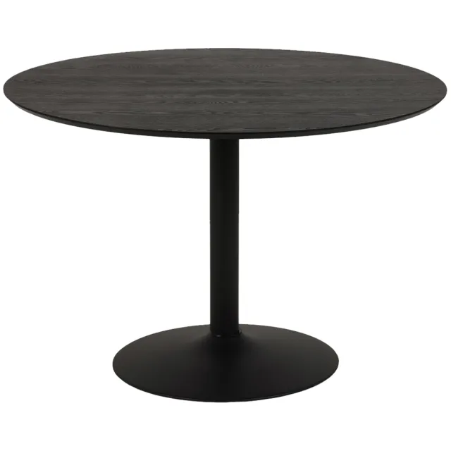 Lisomme Vino houten eettafel zwart - Ø 110 cm