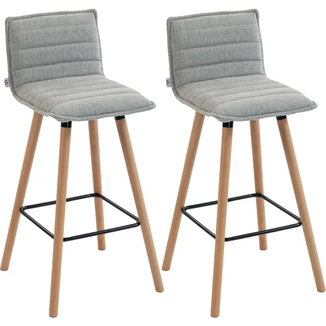 Homcom Barkruk-Polyester-48x48x99,5cm-Grijs