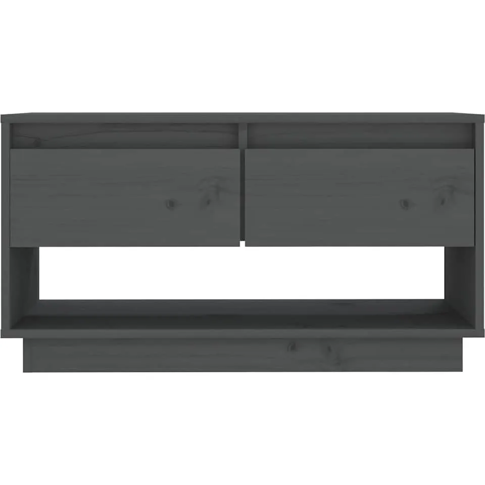 vidaXL Tv-meubel 74x34x40 cm massief grenenhout grijs, foto 4
