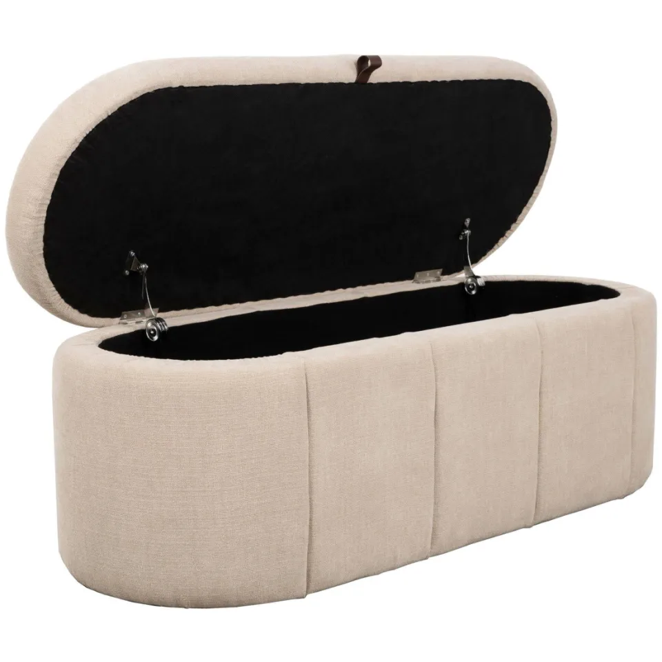 Zuiver Puffy opbergbank beige, foto 2