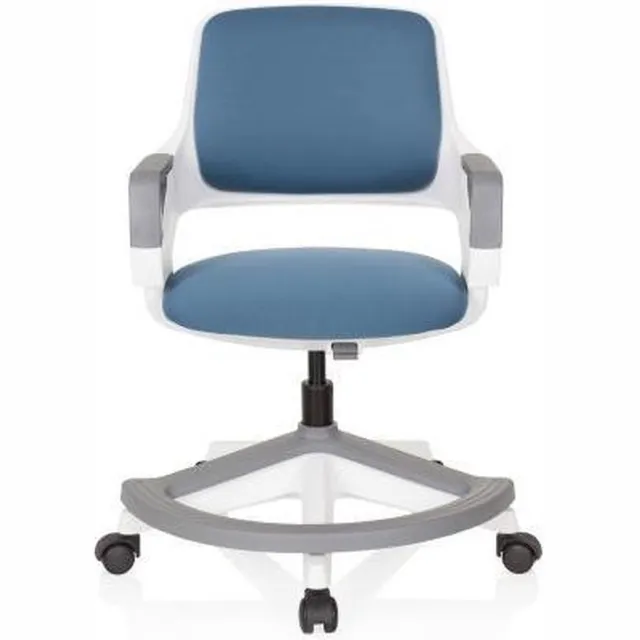 hjh office Bureaustoel - Met Armleuning - Kinderen - Stof - Blauwgrijs - KID Flex Blauw Grijs