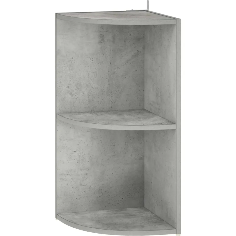 vidaXL Hoekplank 2-laags 41,5 x 41,5 x 72 cm Bewerkt hout Betongrijs grijs, foto 3