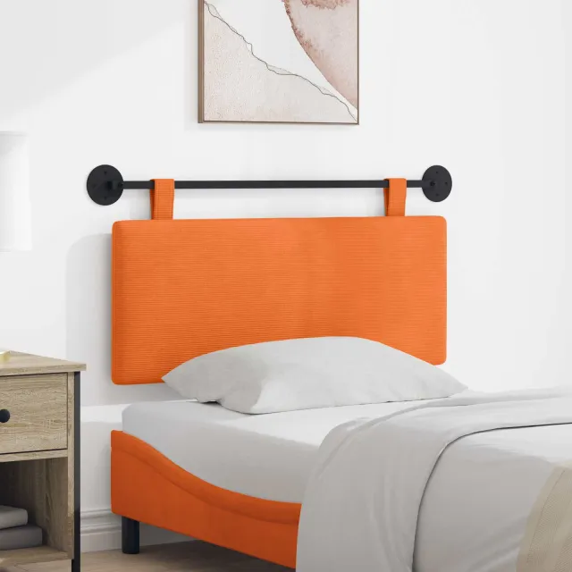 vidaXL Hangend hoofdbord Katoen Stof Oranje