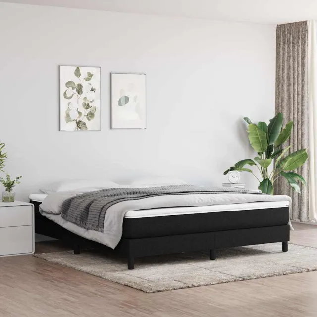 vidaXL Pocketveringmatras medium 180x200x20 cm stof zwart