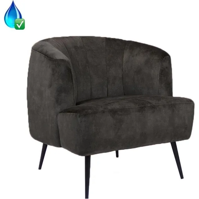 Bronx71 Velvet fauteuil Billy antraciet