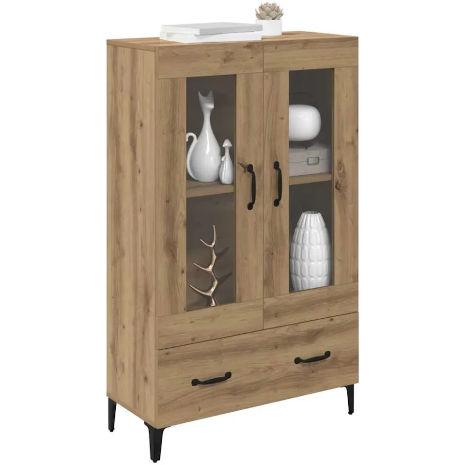 vidaXL Highboard Artisan Eiken 70 x 31 x 115 cm Bruin