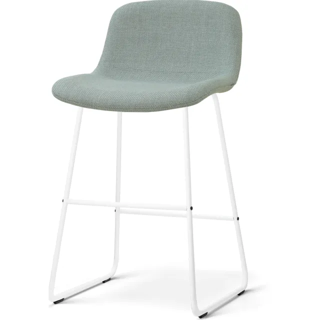 Nolon Nino-Mats barkruk saliegroen - wit onderstel - 65 cm