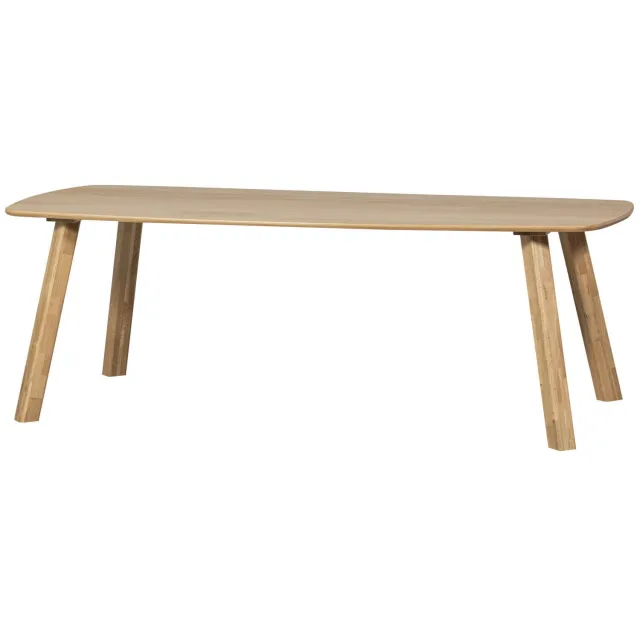 WOOOD Tablo Eettafel Deens Ovaal 220x100 - Eiken - Bruin transparant