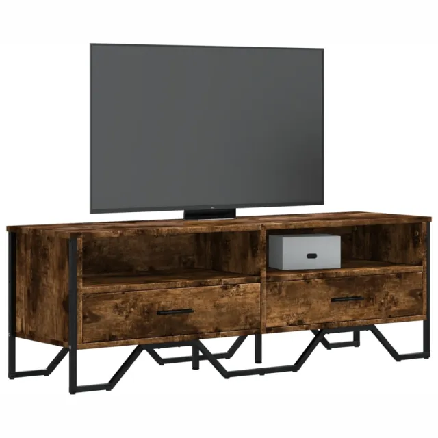 vidaXL Tv-meubel 122x34x41 cm bewerkt hout gerookt eikenkleurig