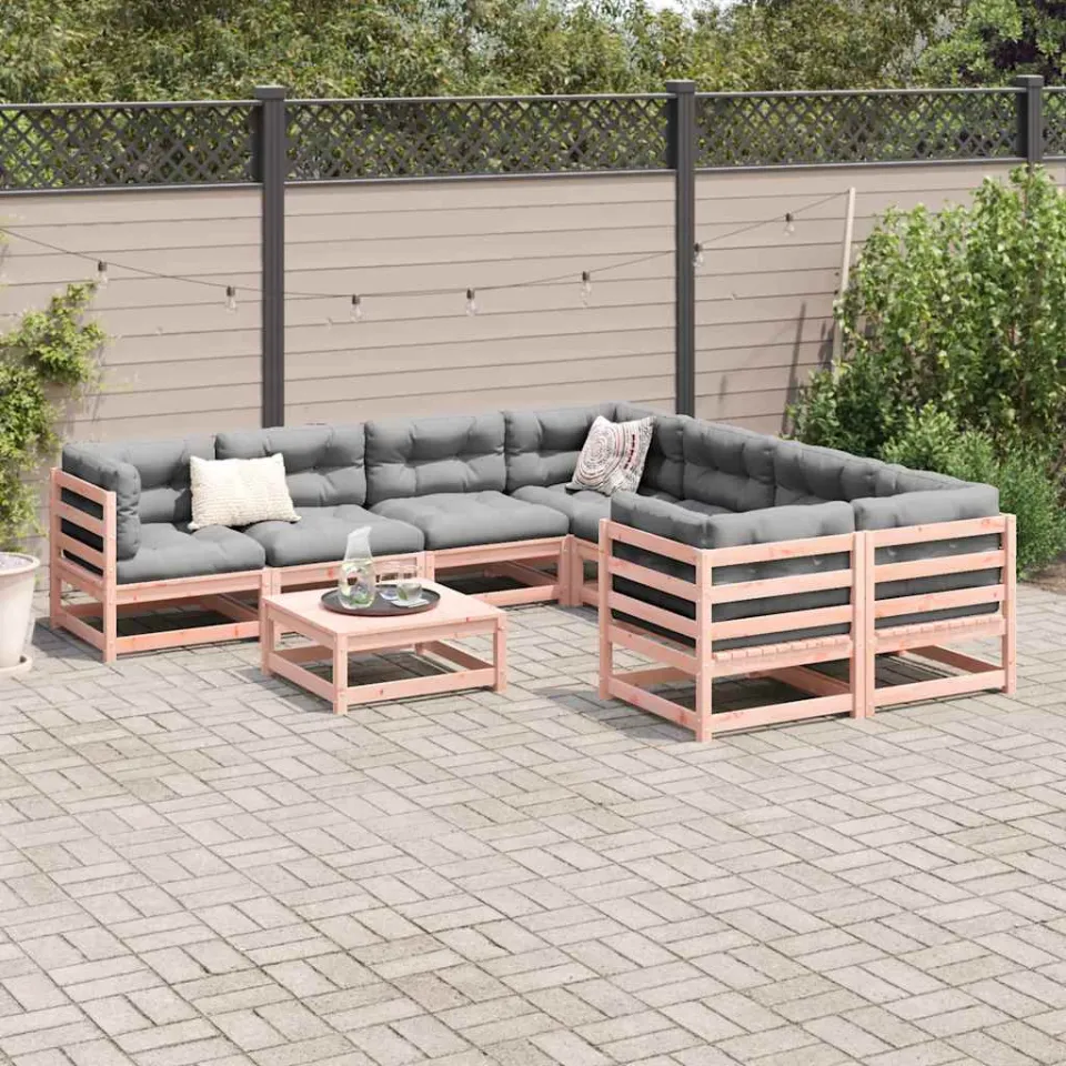 vidaXL 9-delige Loungeset massief douglas vurenhout bruin, foto 2
