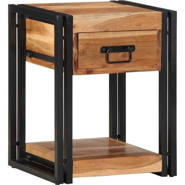vidaXL Nachtkastje 2 st Bruin 40 x 35 x 50 cm Massief Acaciahout