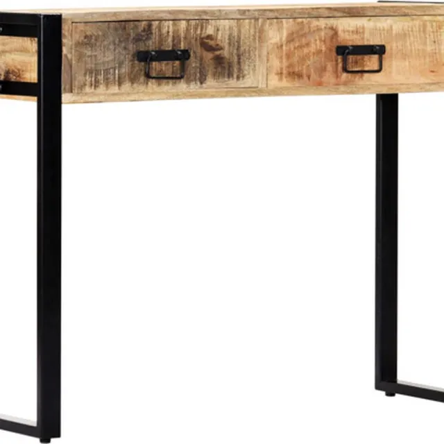 vidaXL Wandtafel - 90x30x75 - cm - massief - mangohout Bruin