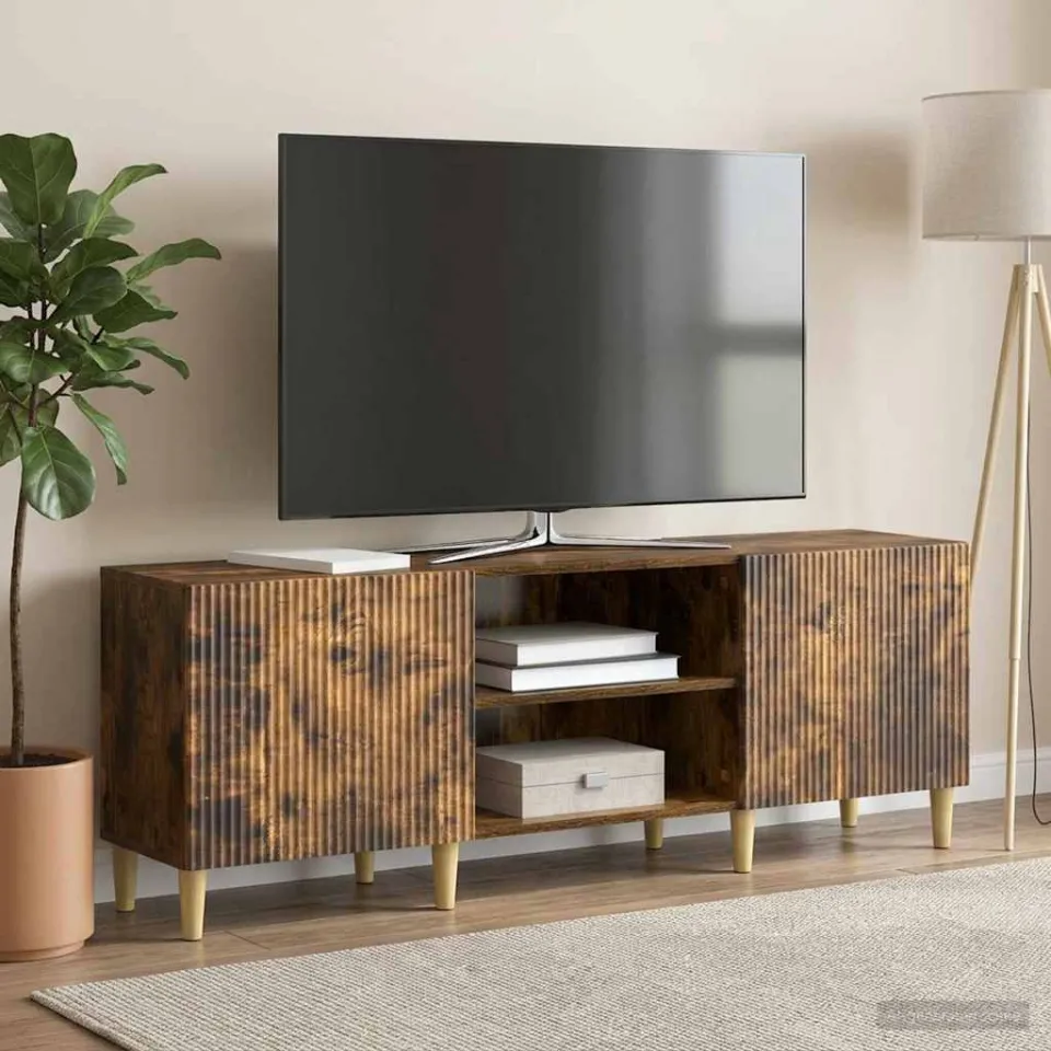 vidaXL TV-kast Gerookt eiken 150 x 31 x 50 cm Bewerkt hout, foto 4
