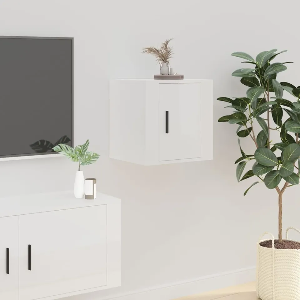 vidaXL Tv-wandmeubels 2 st 40x34,5x40 cm hoogglans wit, foto 4