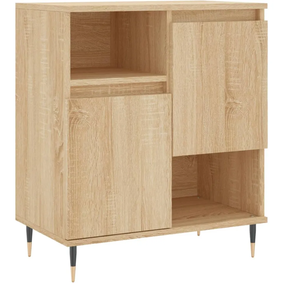 vidaXL Dressoirs 2 st bewerkt hout sonoma eikenkleurig, foto 4
