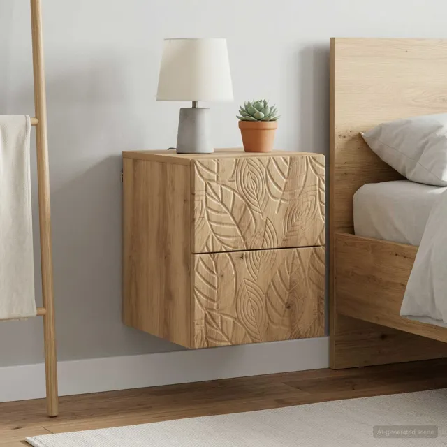 vidaXL Wandbeugel Bedkast 2 st Artisanaal eiken 34,5 x 33 x 40 cm, foto 2