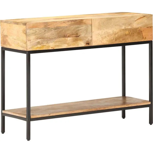 vidaXL Wandtafel 100x35x76 cm massief mangohout Bruin