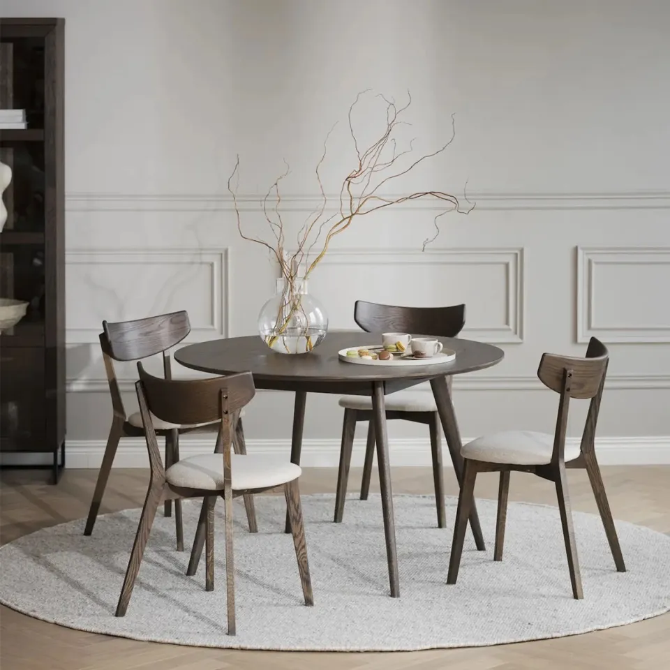 Rowico Home Yumi houten eettafel donker eiken - Ø115 cm, foto 2