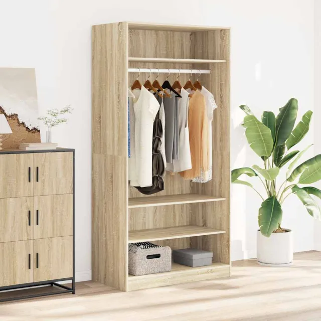 vidaXL Kledingkast 100x50x200 cm bewerkt hout sonoma eikenkleurig, foto 2