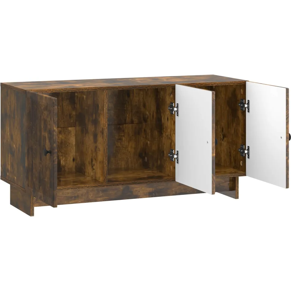 vidaXL TV-kast 99 x 34,5 x 50 cm Gerookt eiken Bewerkt hout Bruin
