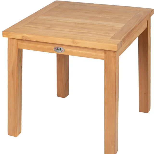 Brulo bijzettafel - tuintafel - balkontafel - 50x50 cm - Teak bruin