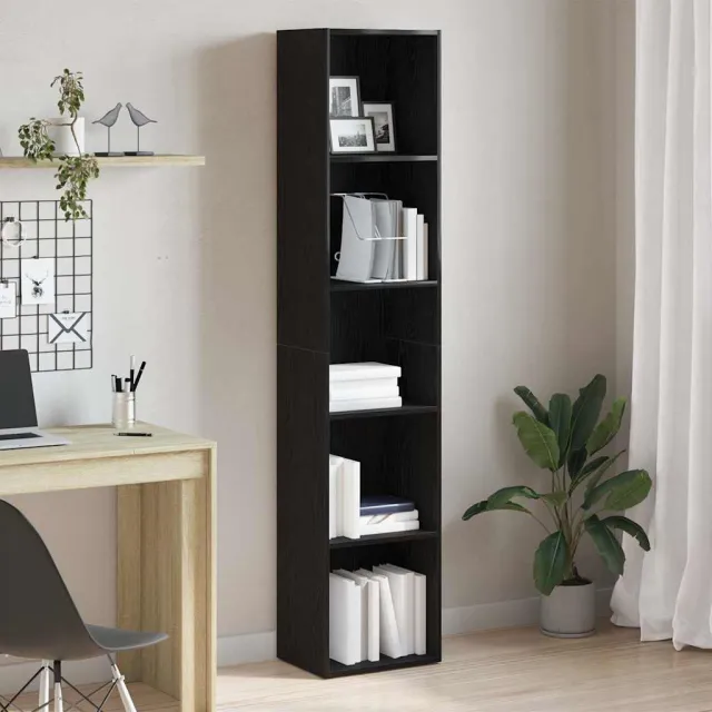 vidaXL Boekenkast zwart eiken 40x30x189 cm bewerkt hout, foto 2