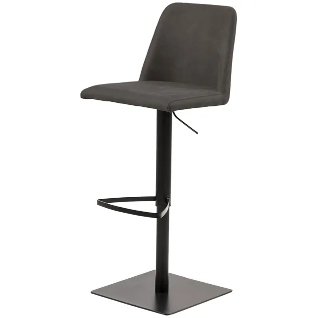 Lisomme Edwin barkruk kunstleer donkergrijs - 75 cm