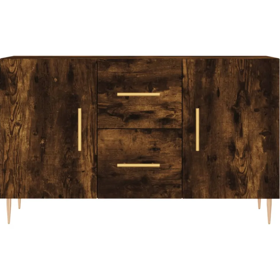 vidaXL Dressoir 100x36x60 cm bewerkt hout gerookt eikenkleurig, foto 4