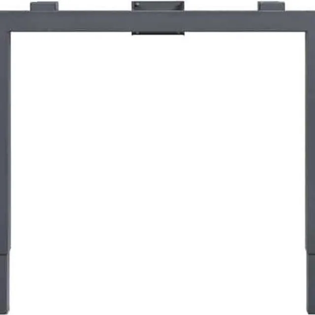 ABC Kantoormeubelen Hoogte verstelbaar wingbureau 4-poot Kubus breed 180CM diep 120CM bladkleur Logan eiken framekleur Wit (RAL9010) wingzijde Links Wit (RAL9010)/Logan eiken