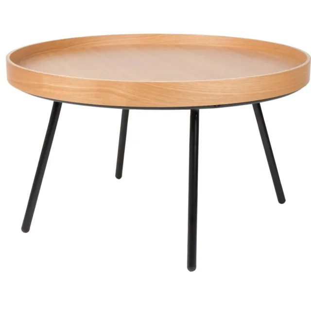 Zuiver Oak Tray salontafel Eiken, zwart