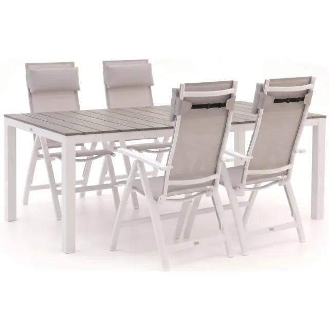 Bellagio tuinmeubelen Bellagio Avenza/Fidenza 183cm dining tuinset 5-delig verstelbaar, foto 2