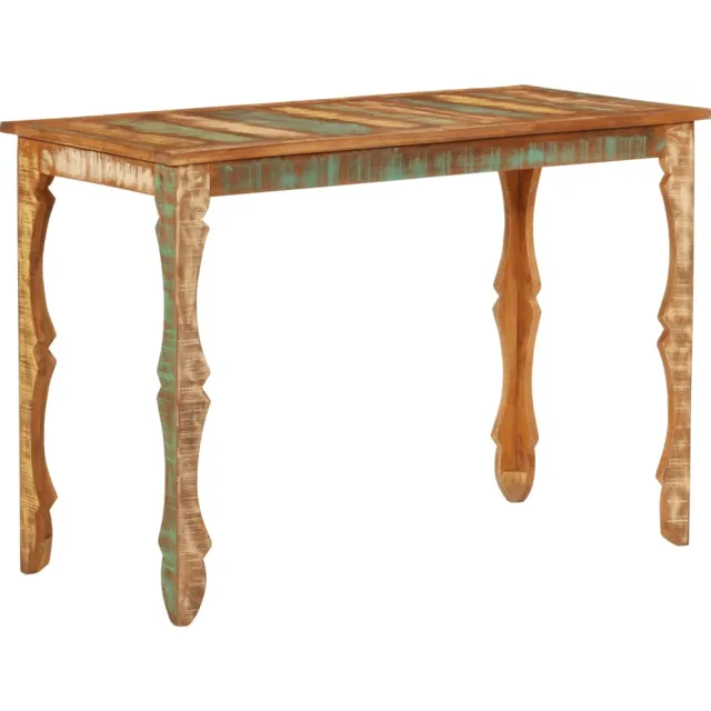 vidaXL Eettafel 110x52x76 cm gerecycled massief hout Meerkleurig