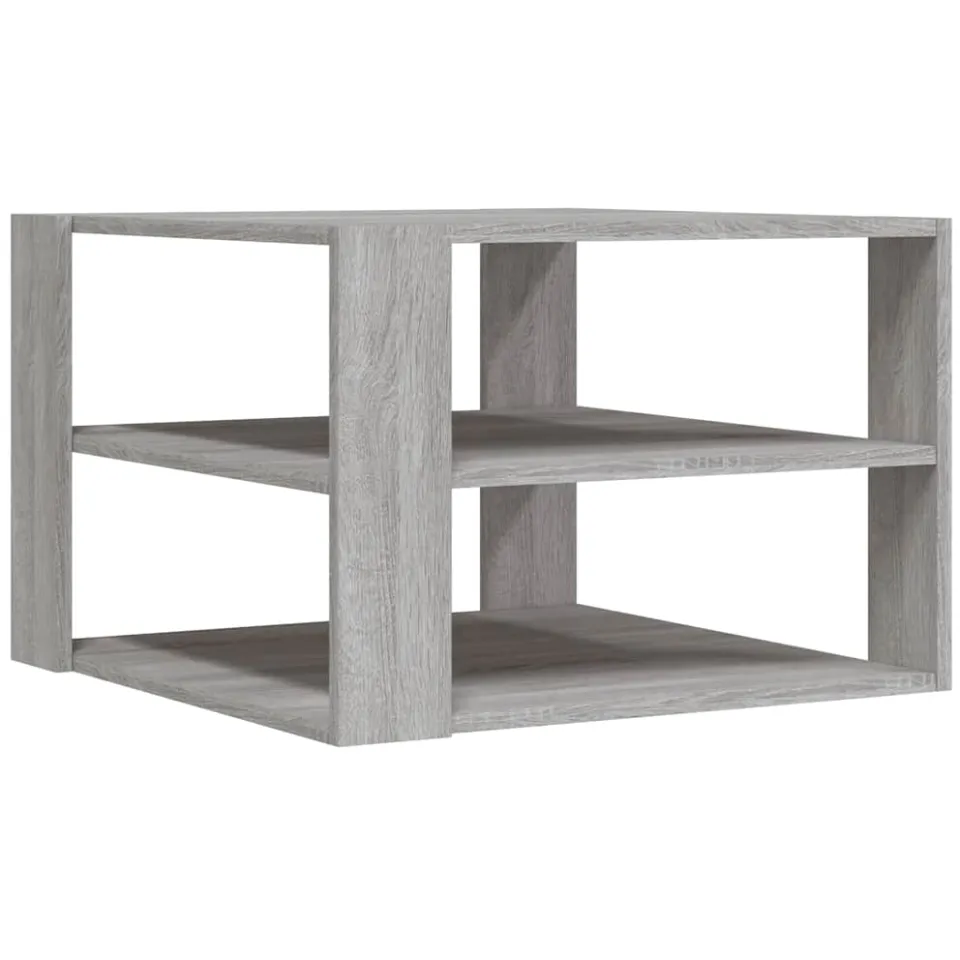 vidaXL Salontafel 58x58x40 cm bewerkt hout grijs sonoma, foto 3