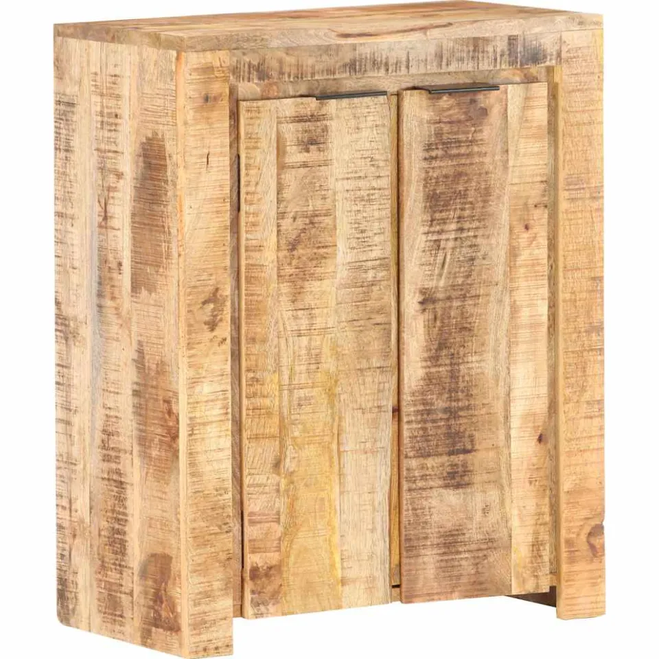 vidaXL Dressoir 59x33x75 cm ruw mangohout bruin, foto 4